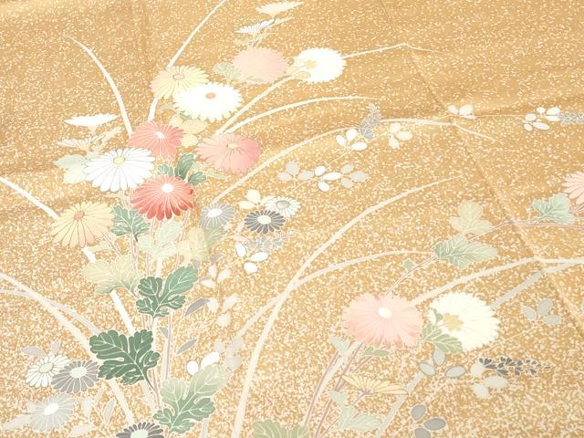 平和屋着物■訪問着 刺繍 草花文 暈し染め たたき染め 金彩 三越扱い 正絹 逸品 DABG6121xg