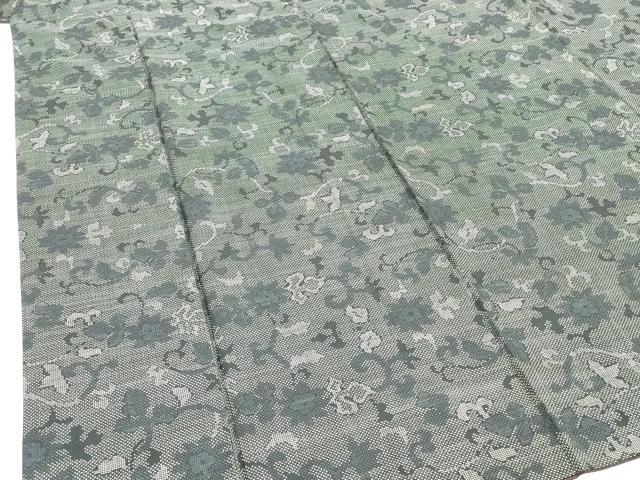 平和屋着物■本場大島紬 7マルキ 花唐草文 正絹 逸品 DABG6138xg