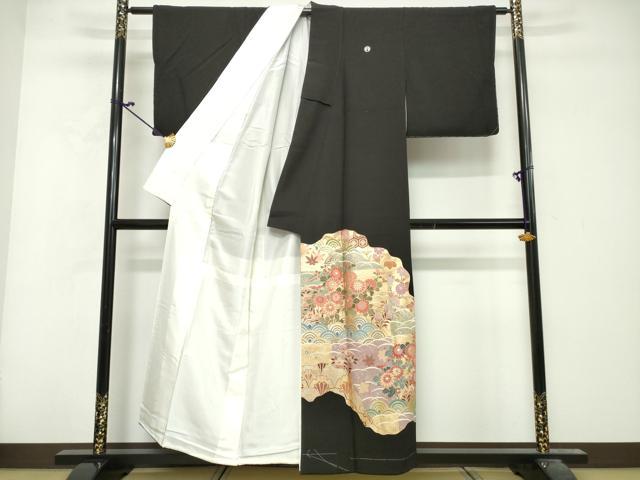 平和屋着物■豪華黒留袖 作家物 吉祥道長花文 金彩 やまと誂製 正絹 逸品 DABG6142xg
