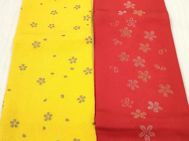 平和屋着物▼和装小物 重ね衿・伊達衿まとめて20点 紗綾形 舞桜 横段 金銀糸 逸品 DABG6419xg