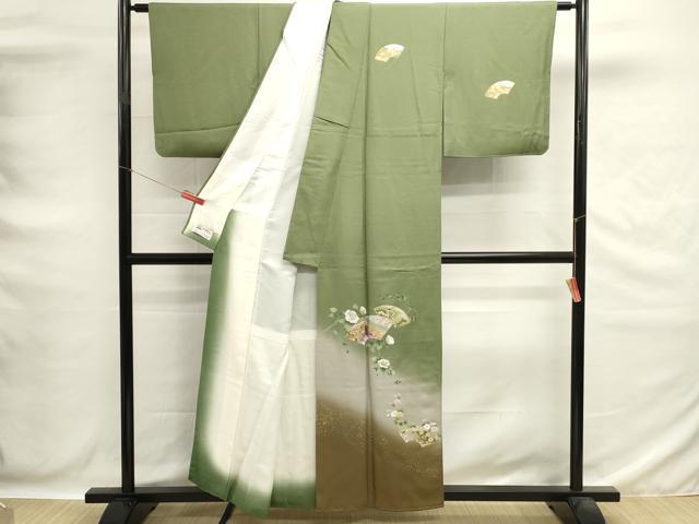 平和屋着物■訪問着 地紙花文 暈し染め 金銀彩 やまと誂製 正絹 逸品 DABG6651cd