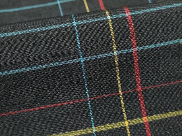 平和屋着物■上質な紬 格子 正絹 逸品 DABG6658cd