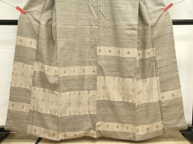 平和屋着物■訪問着 紬地 横段文 正絹 逸品 DABG6682cd