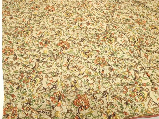 平和屋着物■上質な小紋 更紗花文 正絹 逸品 DABG6709cd