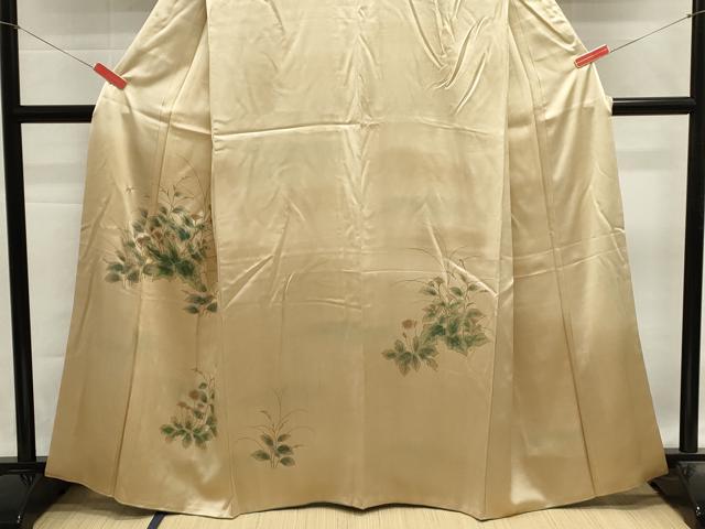 平和屋着物■訪問着 手描き 草花文 暈し染め 金彩 正絹 逸品 DABG6726cd
