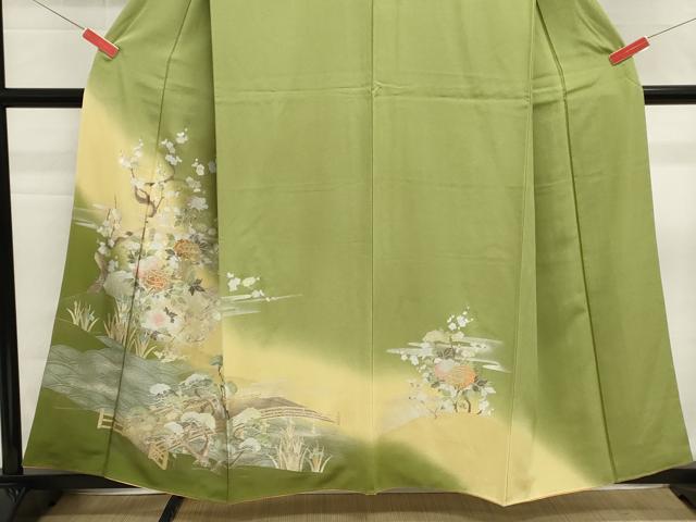平和屋着物■訪問着 枝花文 暈し染め 金銀彩 正絹 逸品 DABG6737cd