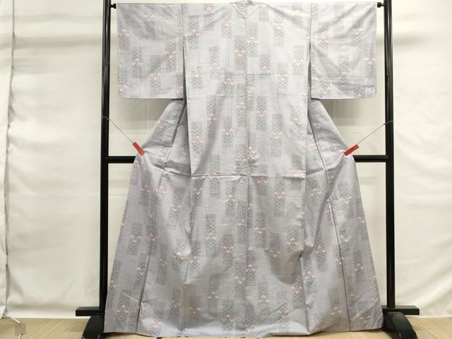 平和屋着物■上質な紬 短冊花文 正絹 逸品 未使用 DABG6744cd