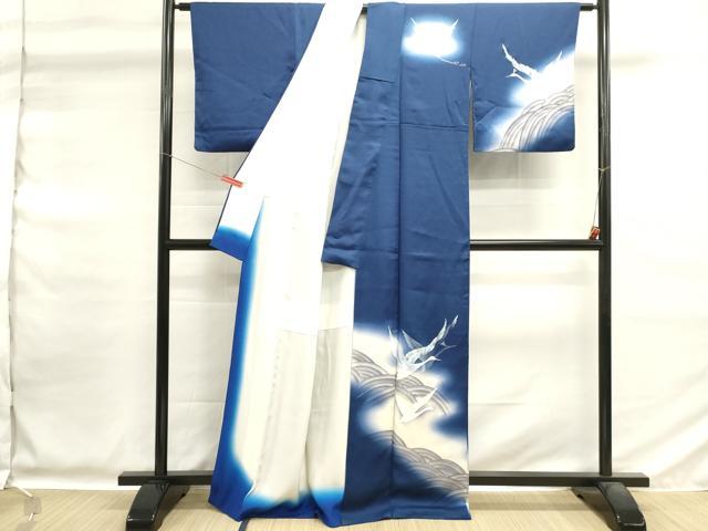 平和屋着物■訪問着 流水飛鳥文 暈し染め 正絹 逸品 DABG6757cd