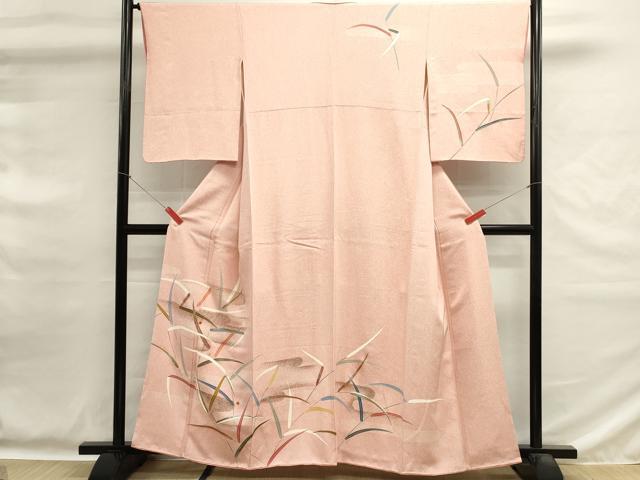 平和屋着物■訪問着 駒刺繍 草葉文 金彩 正絹 逸品 DABG6758cd