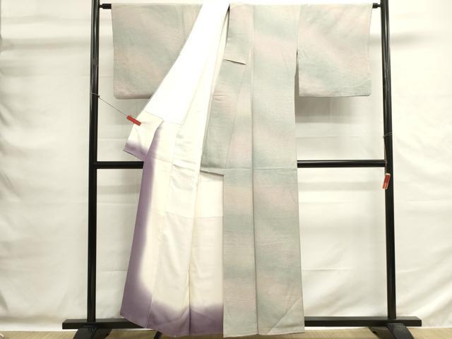 平和屋着物■上質な小紋 霞文 暈し染め 正絹 逸品 DABG6765cd