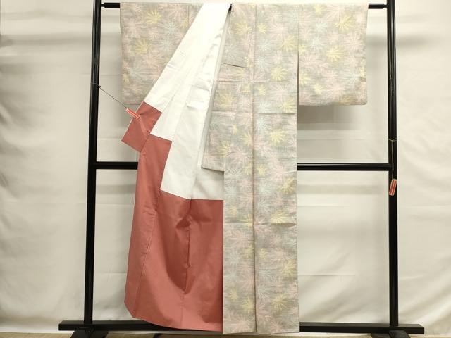 平和屋着物■上質な紬 舞花文 正絹 逸品 DABG6790cd