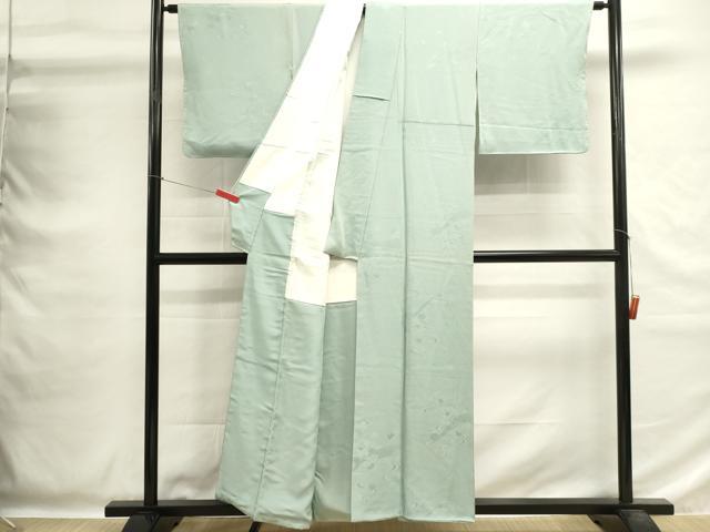 平和屋着物■上質な色無地 流水花地紋 瓶覗色 正絹 逸品 DABG6810cd