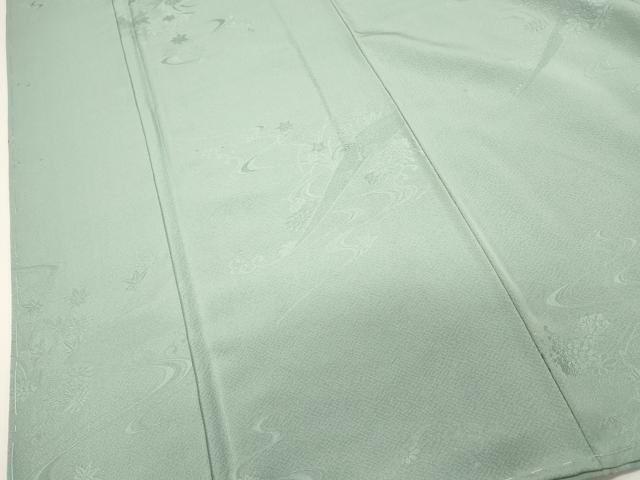 平和屋着物■上質な色無地 流水花地紋 瓶覗色 正絹 逸品 DABG6810cd