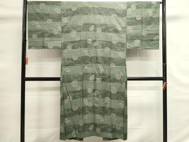 平和屋着物■男性 長襦袢 無双仕立て 古銭文 正絹 逸品 DABG6816cd
