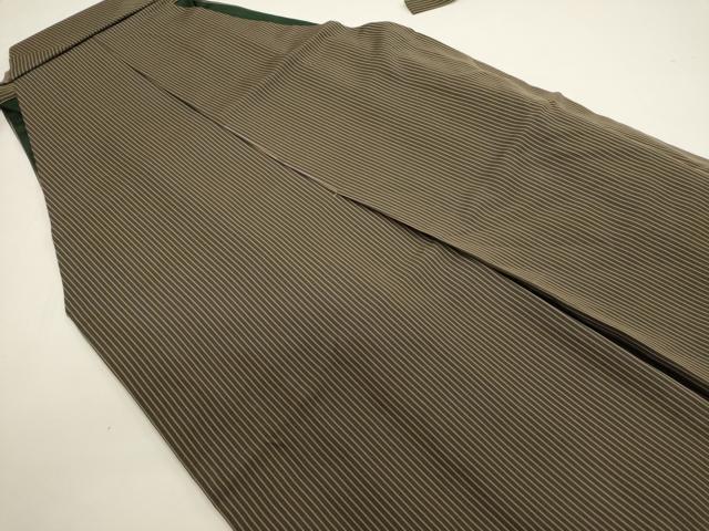 平和屋着物●男性 行灯袴 間道 正絹 逸品 DABG6832cd