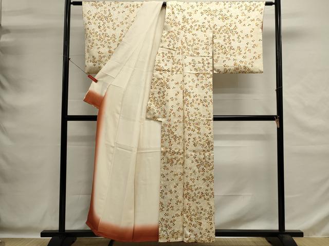 平和屋着物■上質な小紋 草葉文 金彩 正絹 逸品 DABG6848cd