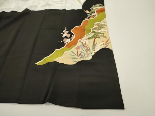 平和屋着物■豪華黒留袖 枝松文 金彩 正絹 逸品 DABG6855cd