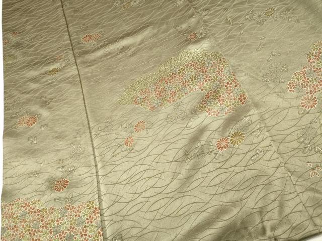平和屋着物■上質な小紋 青海波花文 金彩 正絹 逸品 DABG6870cd