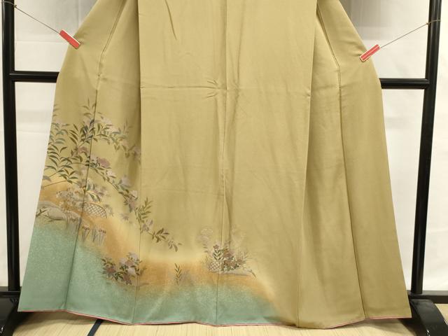平和屋着物■訪問着 草花文 暈し染め 金彩 正絹 逸品 DABG6876cd
