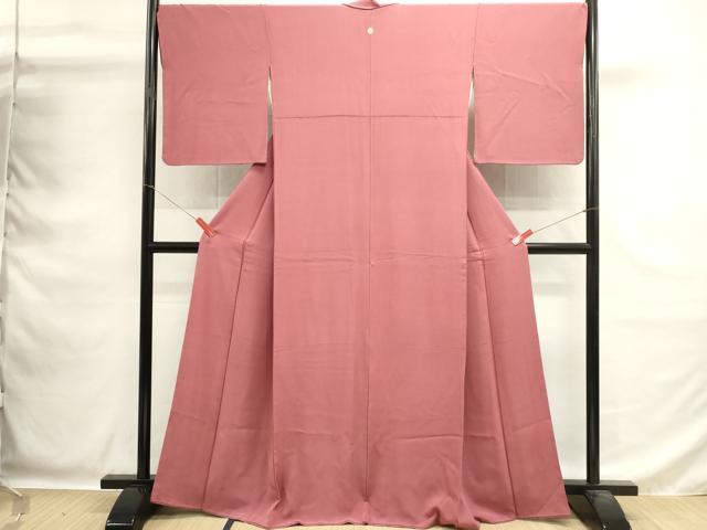 平和屋着物■上質な色無地 桃色 正絹 逸品 DABG6885cd
