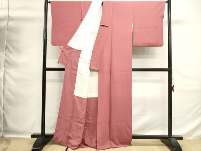 平和屋着物■上質な色無地 桃色 正絹 逸品 DABG6885cd