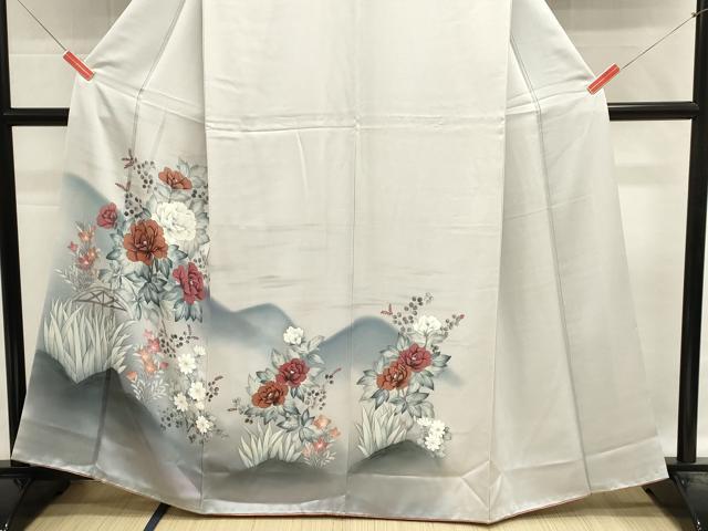 平和屋着物■訪問着 手描き 草花文 暈し染め 正絹 逸品 DABG6887cd