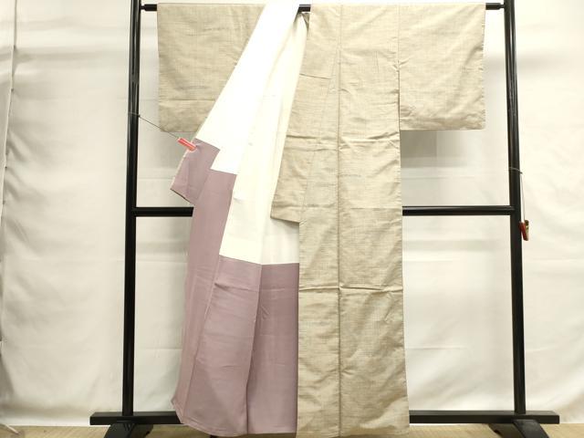 平和屋着物■上質な紬 横段文 正絹 逸品 DABG6920cd