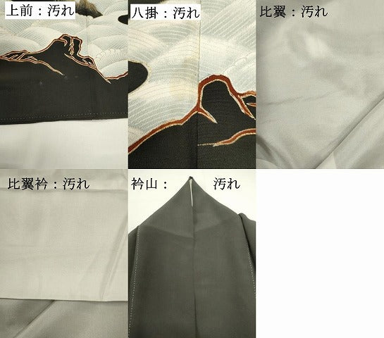 平和屋着物■豪華黒留袖 駒刺繍 浜松文 金彩 正絹 逸品 DABG6929cd