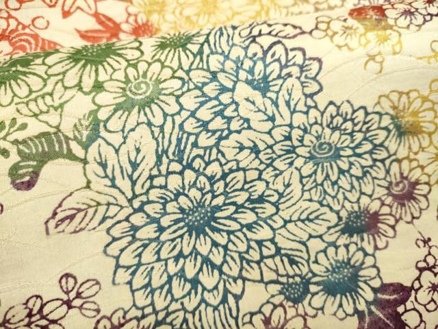 平和屋着物■上質な小紋 型染め 舞花文 正絹 逸品 DABG6937cd
