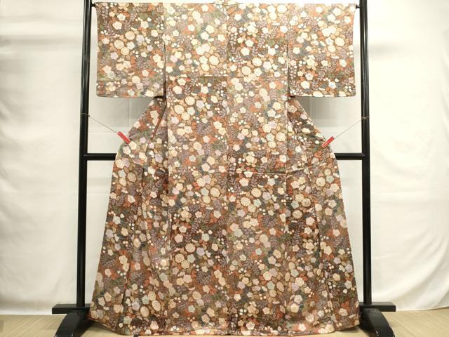平和屋着物■上質な小紋 絞り 辻が花 金彩 正絹 逸品 DABG6940cd