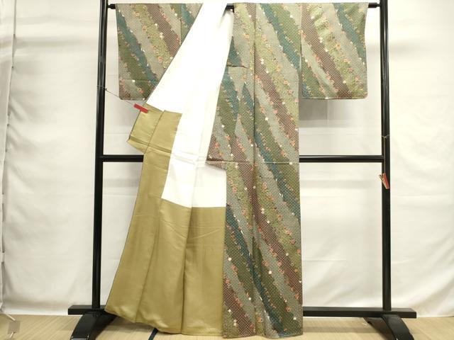 平和屋着物■上質な小紋 舞花文 金彩 正絹 逸品 DABG6945cd