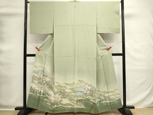 平和屋着物■豪華色留袖 友禅 遠山風景文 暈し染め 正絹 逸品 DABG6952cd