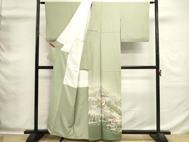 平和屋着物■豪華色留袖 友禅 遠山風景文 暈し染め 正絹 逸品 DABG6952cd