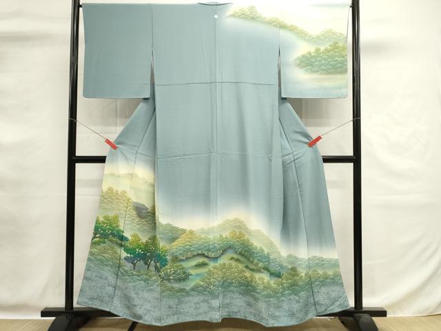 平和屋着物■訪問着 風景文 暈し染め 金彩 正絹 逸品 DABG6972cd