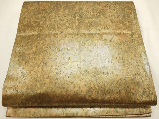 平和屋着物◎六通柄袋帯 霞文 金糸 引箔 正絹 逸品 DABG6990cd