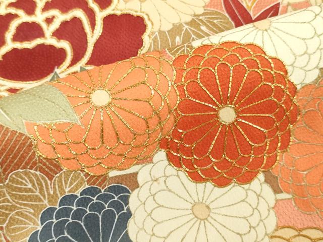 平和屋着物■豪華色留袖 駒刺繍 花車文 金彩 正絹 逸品 DABG7010zy