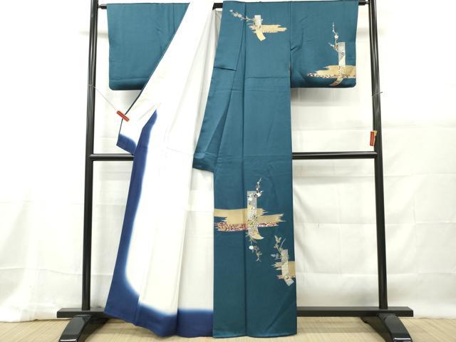 平和屋着物■訪問着 短冊草花文 金銀彩 正絹 逸品 DABG7039zy