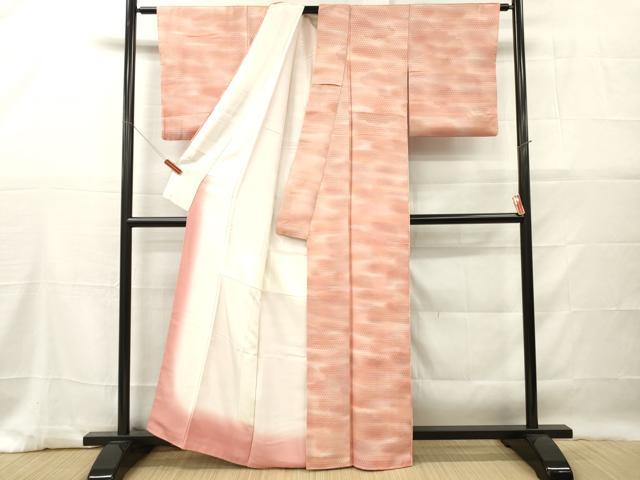 平和屋着物■上質な小紋 霞文 暈し染め 正絹 逸品 DABG7052zy