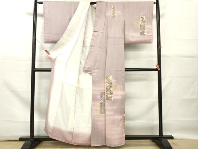 平和屋着物■訪問着 短冊草花文 暈し染め 金銀彩 正絹 逸品 DABG7090zy