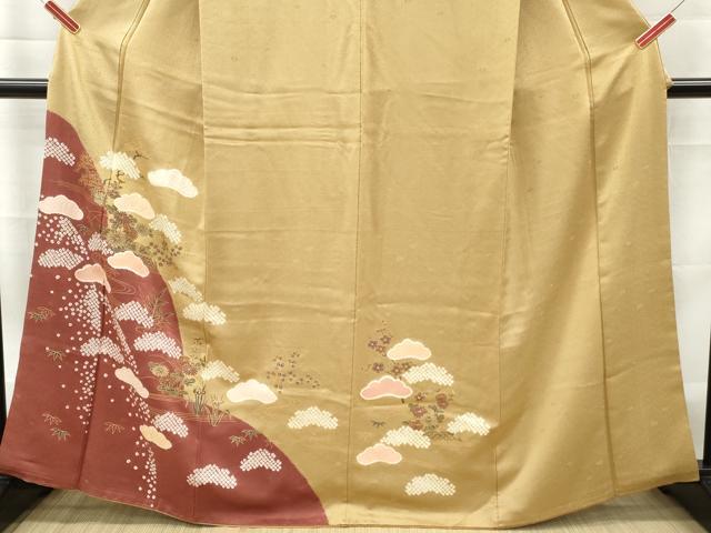 平和屋着物■訪問着 絞り 籬花松文 松竹梅 金彩 そごう扱い 正絹 逸品 DABG7096zy