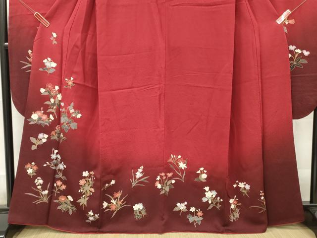 平和屋着物■豪華振袖 草花文 暈し染め 金彩 鈴乃屋扱い 正絹 逸品 DABG7106zy