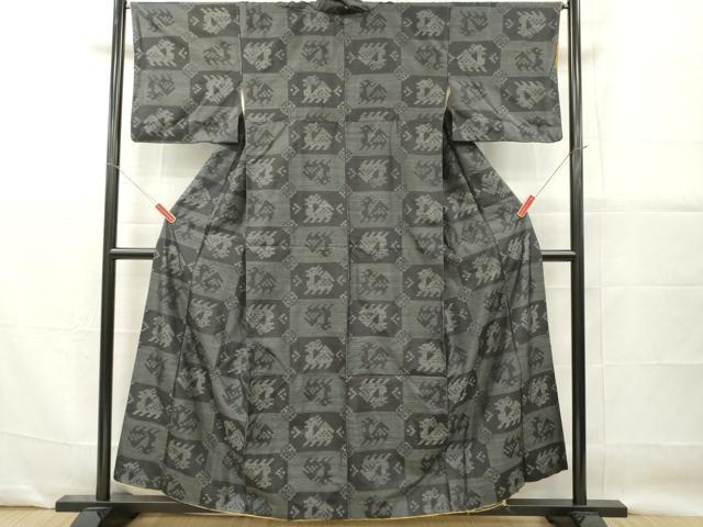 平和屋着物■本場大島紬 有栖川文様 正絹 逸品 DABG7125zy