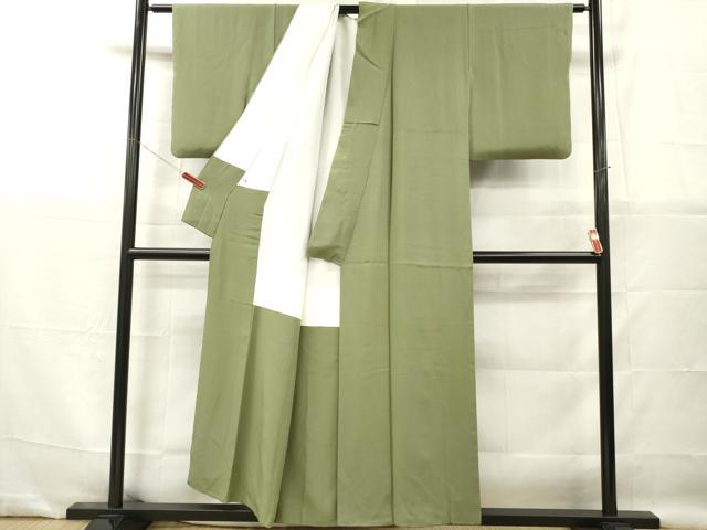 平和屋着物■長襦袢 青丹色 正絹 逸品 DABG7132zy