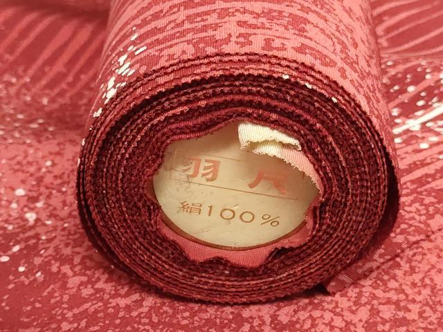 平和屋着物▼羽織・コート 反物 羽尺 ろうけつ染め 横段文 逸品 未使用 DABG7185zy