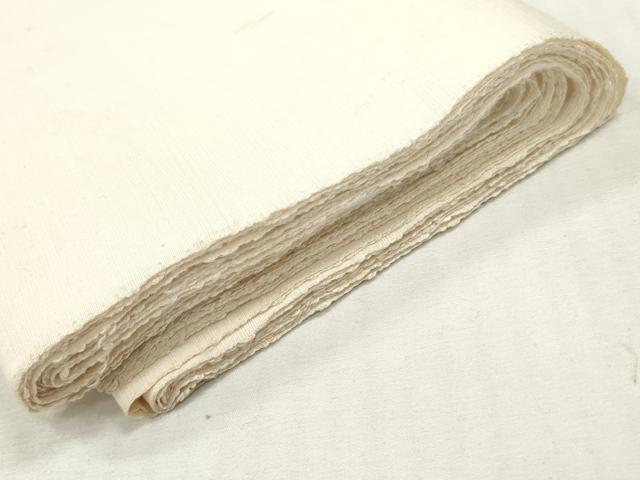 平和屋着物▼白生地 浜紬 反物 着尺 生成り色 逸品 未使用 DABG7491zy