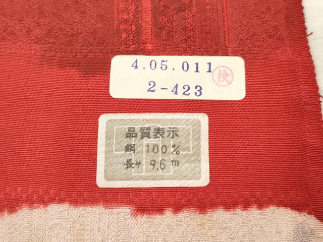 平和屋着物▼羽織・コート 反物 羽尺 草花文 逸品 未使用 DABG7502zy
