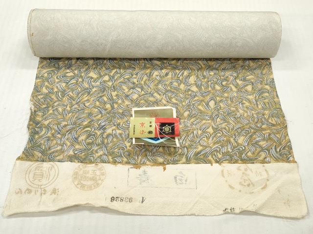 平和屋着物▼羽織・コート 反物 羽尺 京染 流水文 逸品 未使用 DABG7503zy