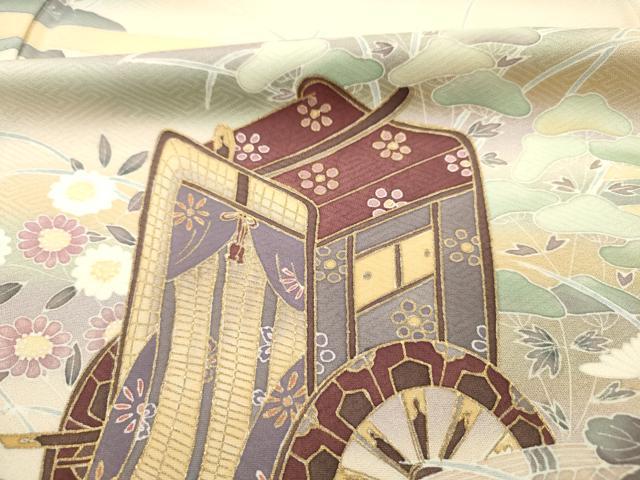 平和屋着物■豪華色留袖 御所車花文 暈し染め 金彩 正絹 逸品 DABG7521ya