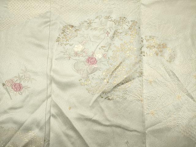 平和屋着物■訪問着 絞り 刺繍 飾花文 金彩 正絹 逸品 DABG7522ya