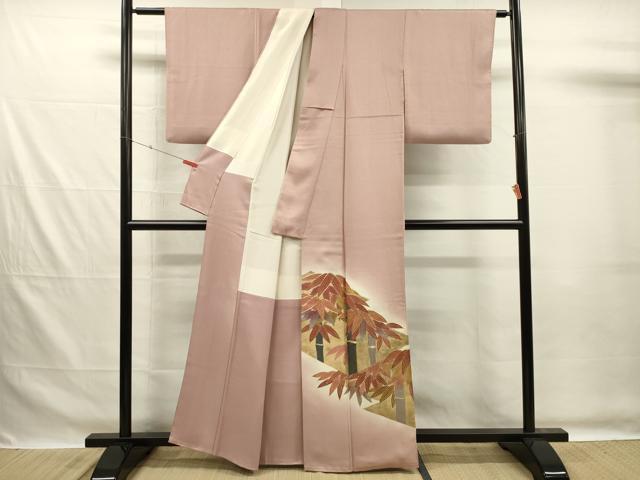 平和屋着物■豪華色留袖 駒刺繍 笹竹文 暈し染め 金彩 正絹 逸品 DABG7551ya